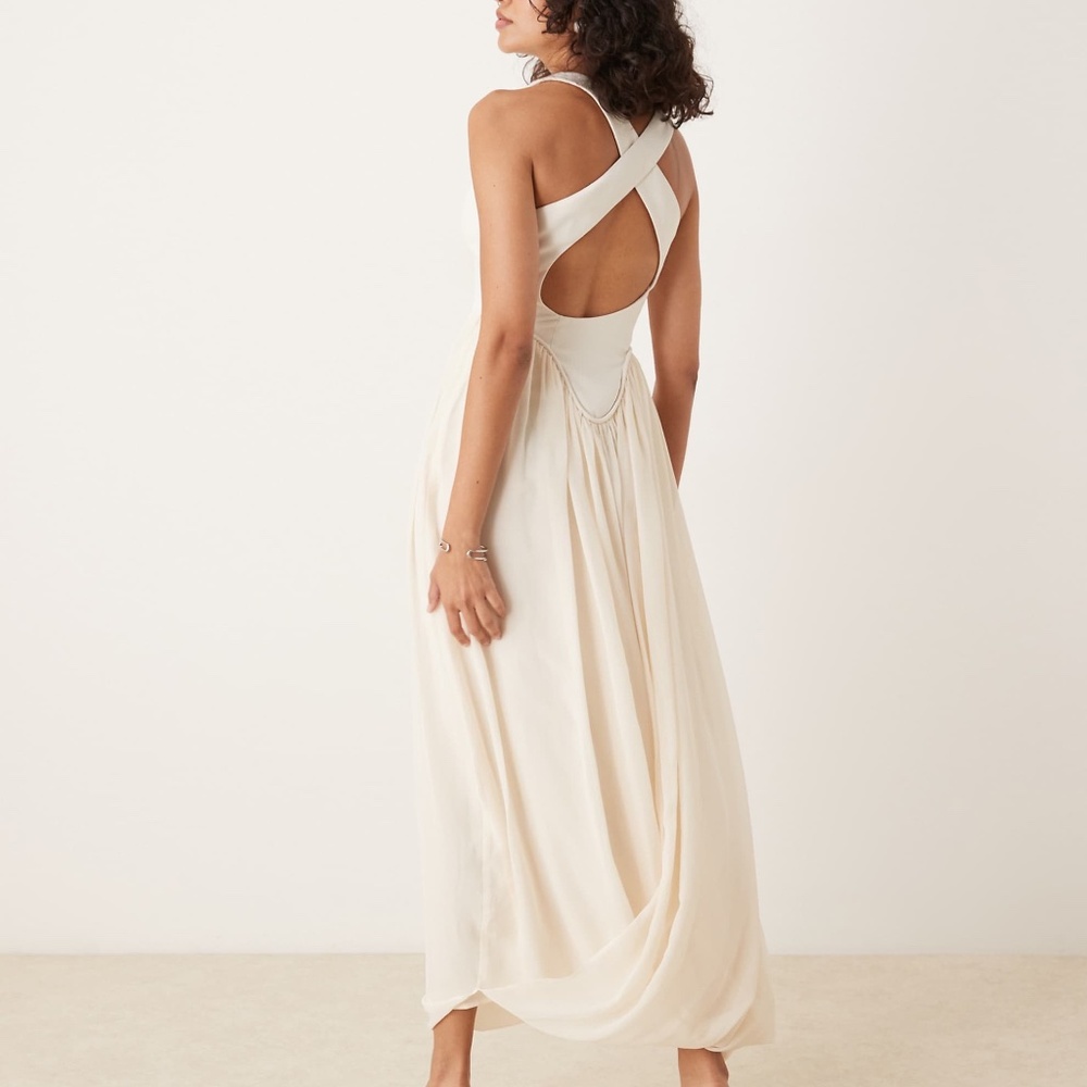 ASOS Structured Cross Back Maxi Dress - Picture 4 of 5